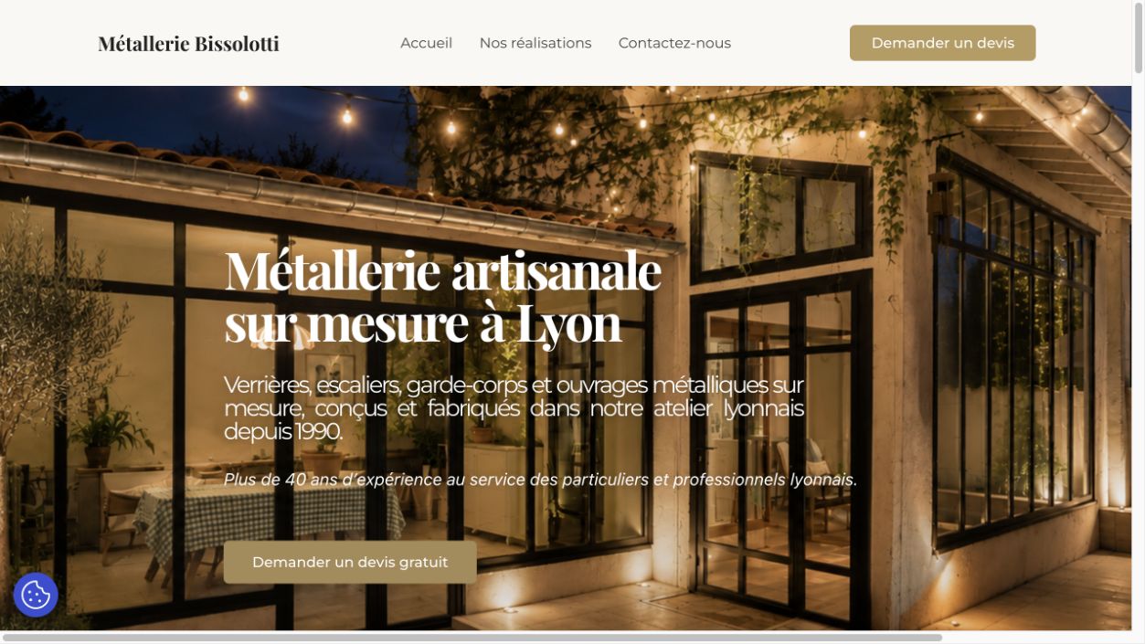 Capture du site de Métallerie Bissolotti
