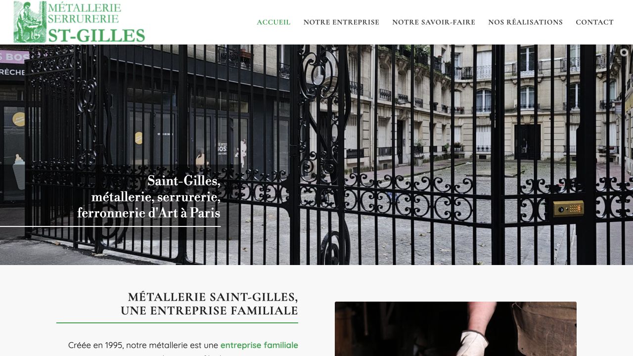 Capture du site de Métallerie Serrurerie Saint-Gilles