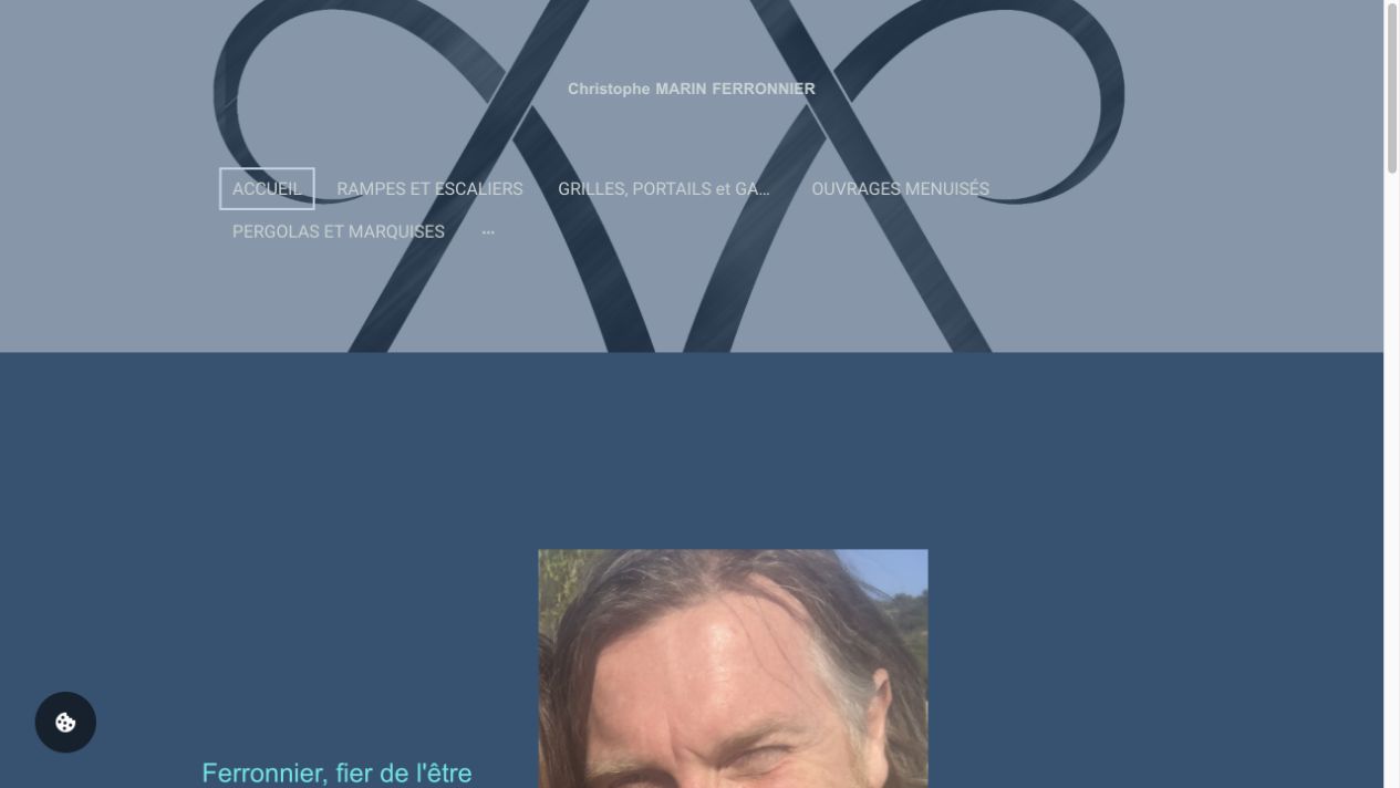 Capture du site de Christophe Marin