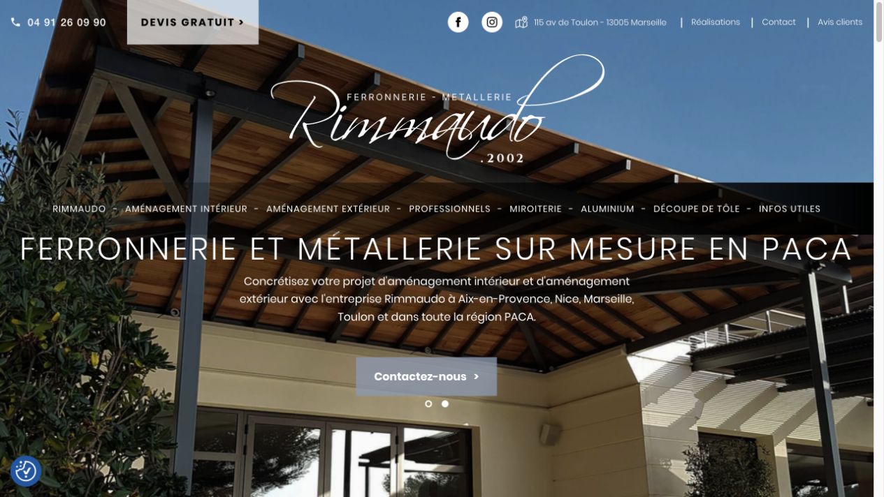 Capture du site de Ferronnerie et Métallerie Rimmaudo
