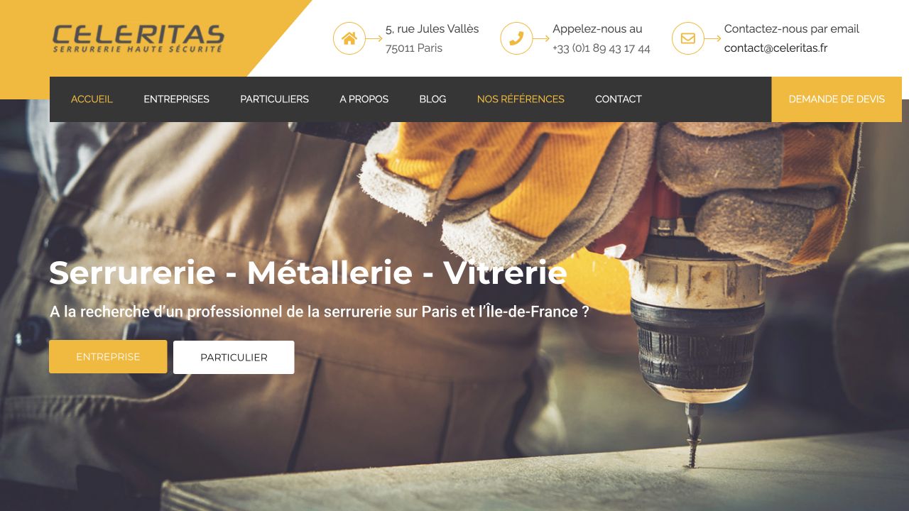 Capture du site de Celeritas — Groupe MB