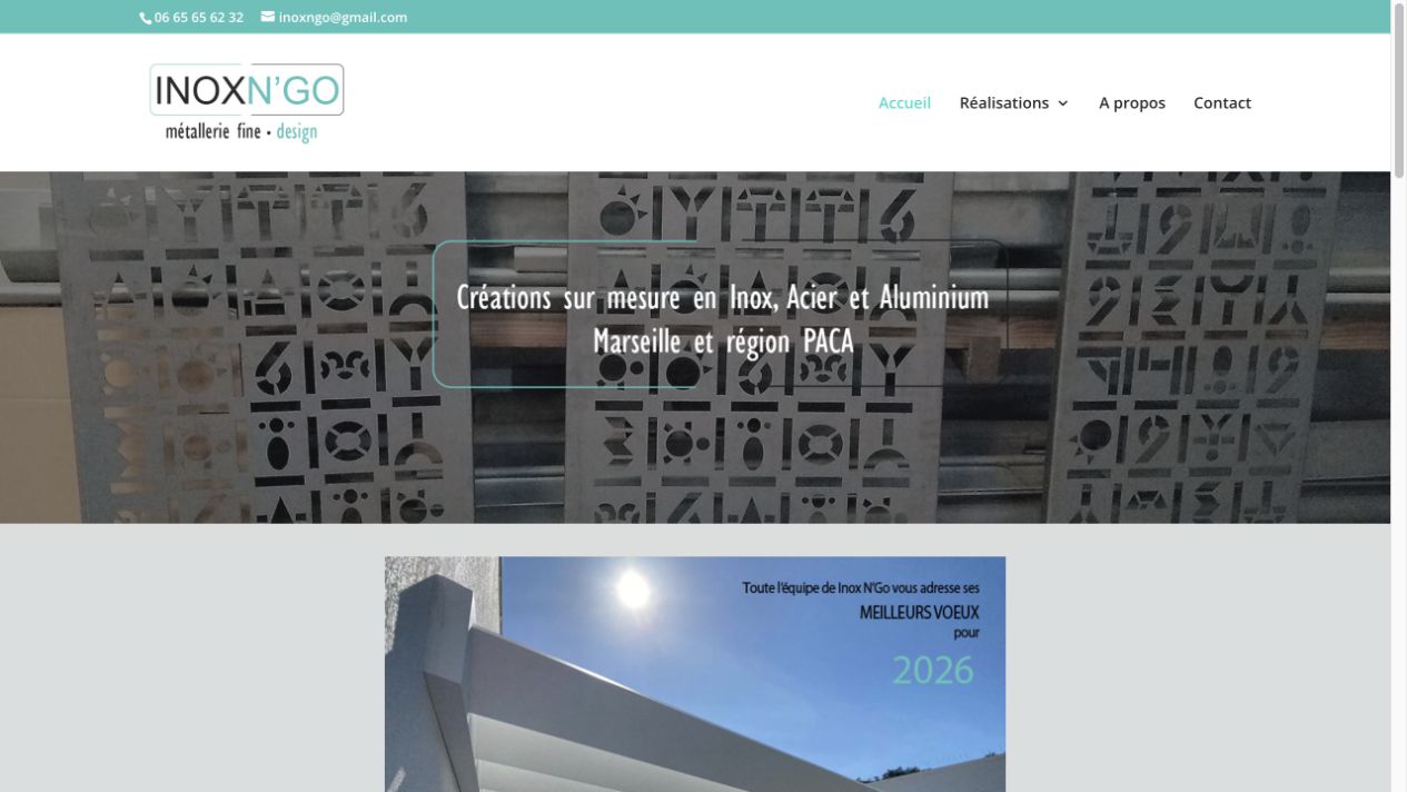 Capture du site de Inox N’Go