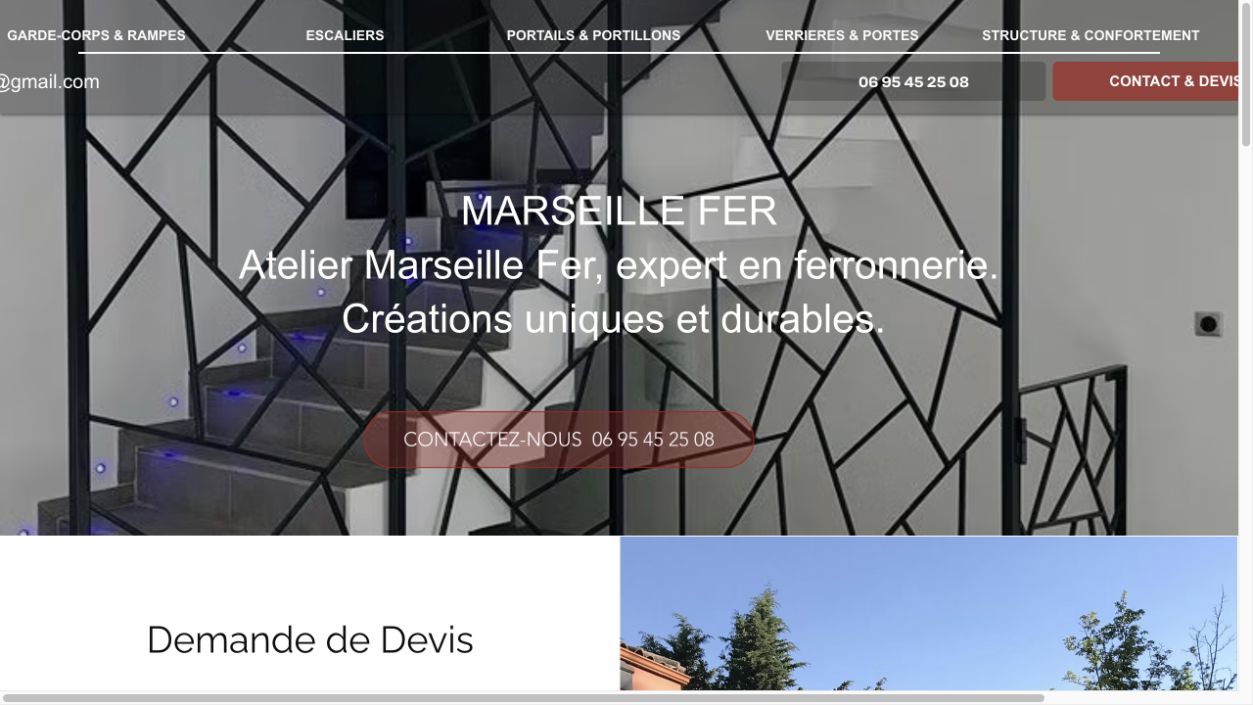 Capture du site de Atelier Marseille Fer