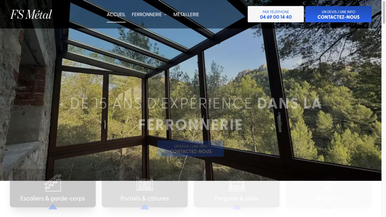 Capture du site de FS Métal
