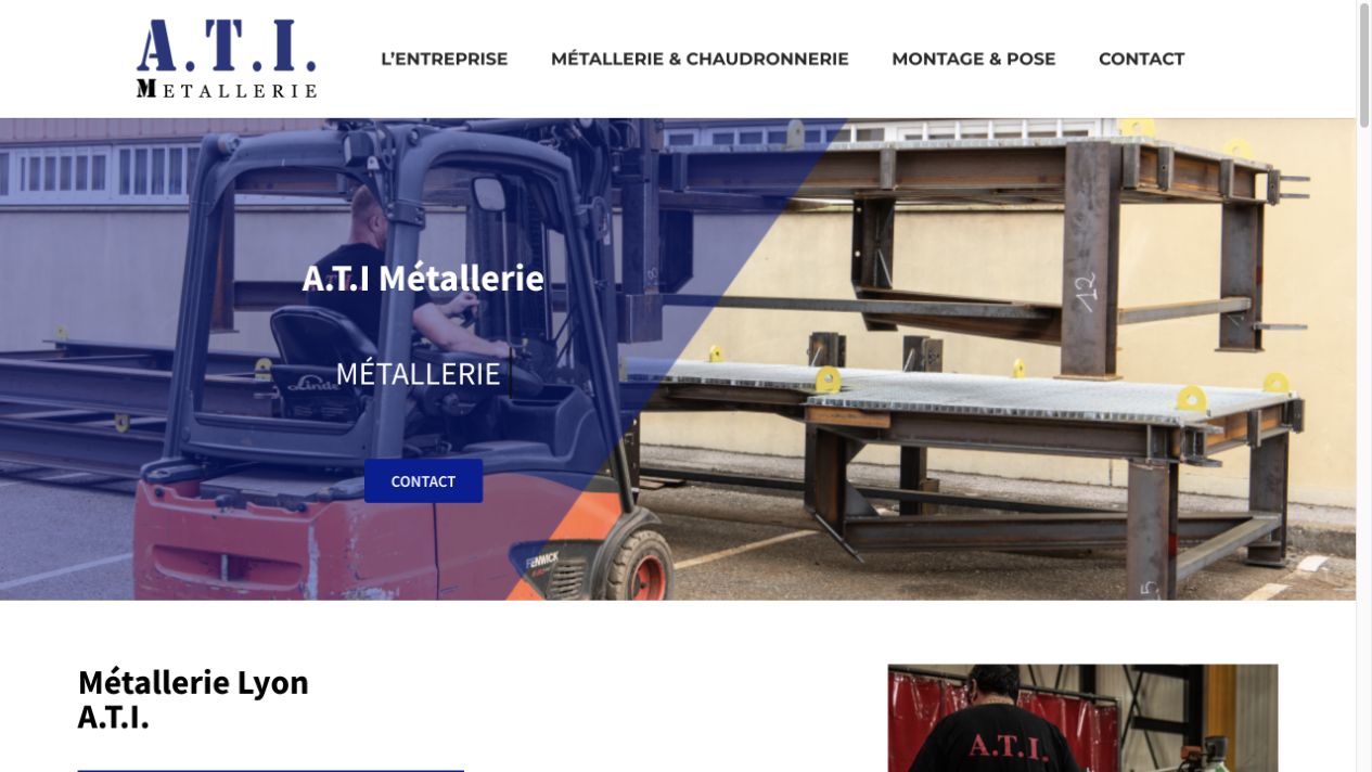 Capture du site de ATI Métallerie